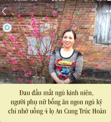 Đau đầu mất ngủ kinh niên, người phụ nữ bỗng ăn ngon ngủ kỹ chỉ nhờ uống 4 lọ An Cung Trúc Hoàn